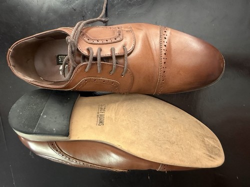 Stacy Adams Dickinson Kids Boys Size 5 M Oxford Cap Toe Cognac D - photo 3
