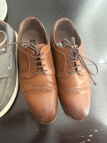 Stacy Adams Dickinson Kids Boys Size 5 M Oxford Cap Toe Cognac D - photo 5