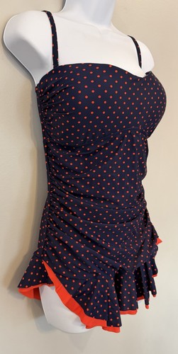 Navy blue polka dot one-piece Size 14 swimsuit, Mazu Swim - photo 2