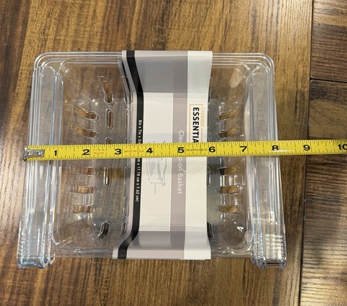 Set Of 2 Storage Essentials Clear Clip On Baskets 8x7x3 - photo 5