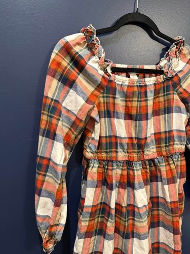 Girls Cotton plaid off-shoulder dress, J.Crew Crewcuts - Size 12 - photo 3