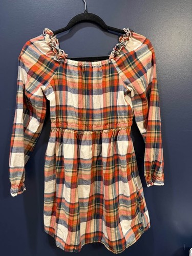 Girls Cotton plaid off-shoulder dress, J.Crew Crewcuts - Size 12 - photo 5