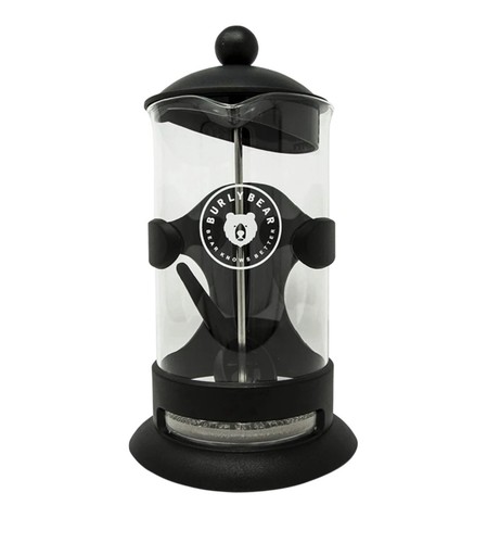 NEW Burly Bear 4-Cup French Press Coffee Maker Black 1 Quart