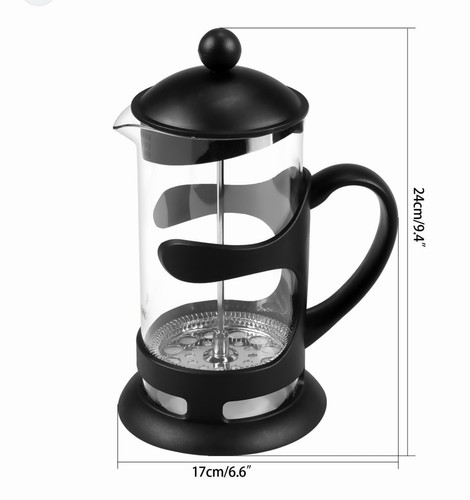 NEW Burly Bear 4-Cup French Press Coffee Maker Black 1 Quart - photo 2