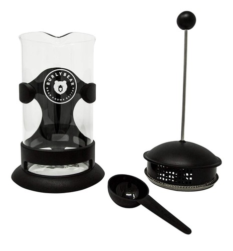 NEW Burly Bear 4-Cup French Press Coffee Maker Black 1 Quart - photo 3