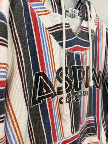 Adult Medium Aspen Colorado White Stripe Woven Baja Hoodie - photo 3