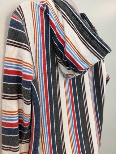 Adult Medium Aspen Colorado White Stripe Woven Baja Hoodie - photo 4