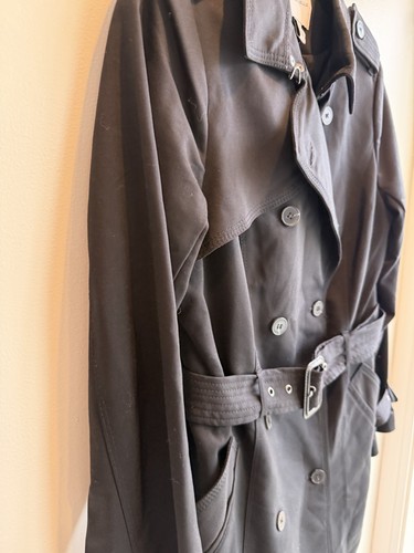 Carolina Belle Trench Coat Womens Small Black Belted - photo 4