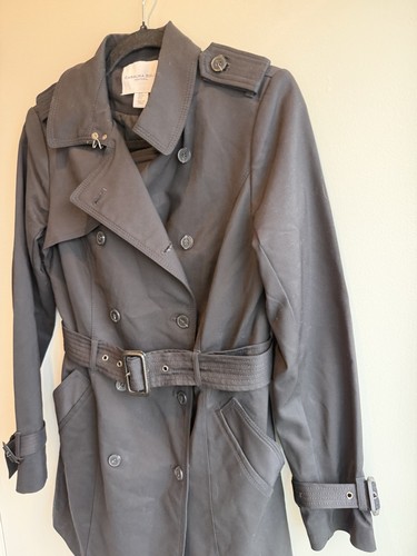 Carolina Belle Trench Coat Womens Small Black Belted - photo 5