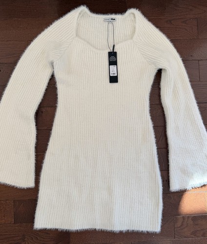 NWT Snow White Midi Sweater Dress Fitted Sheath Bodycon XL