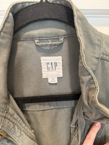 GAP 100% Cotton Utility Jacket XS Womens Military Green - photo 2