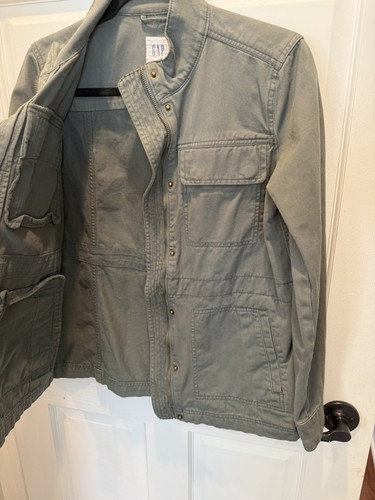 GAP 100% Cotton Utility Jacket XS Womens Military Green - photo 4