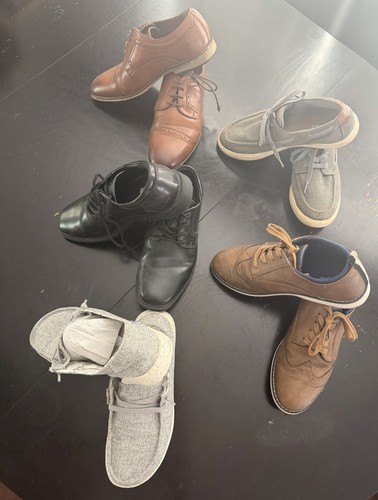5 PAIR Lot Of Boys Shoes SIZE 5 - Hey DUDES, Dress, Boat Shoe - photo 2