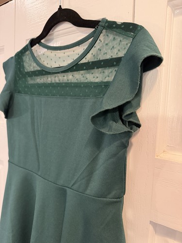 Shein Beautiful Dark Green Party Dress W/Detailed Lace Neck- You - photo 2