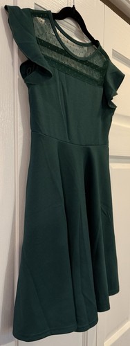 Shein Beautiful Dark Green Party Dress W/Detailed Lace Neck- You - photo 3