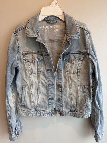 Gap 1969 Jean Jacket Womens XS Blue Denim Long Sleeve Pockets