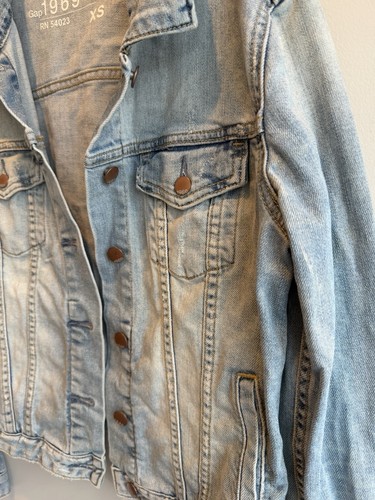 Gap 1969 Jean Jacket Womens XS Blue Denim Long Sleeve Pockets - photo 2