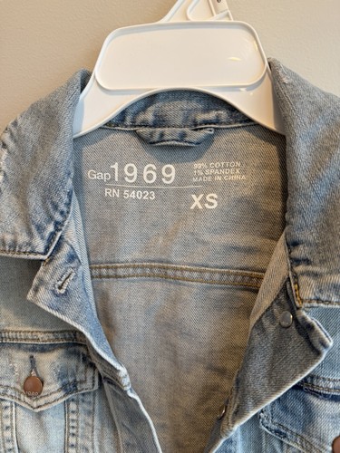 Gap 1969 Jean Jacket Womens XS Blue Denim Long Sleeve Pockets - photo 3