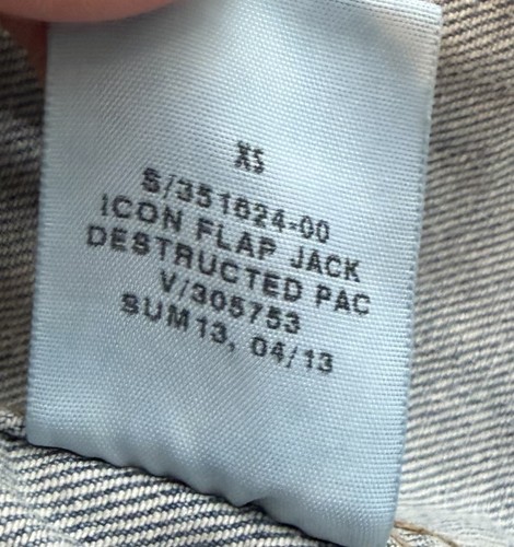 Gap 1969 Jean Jacket Womens XS Blue Denim Long Sleeve Pockets - photo 5