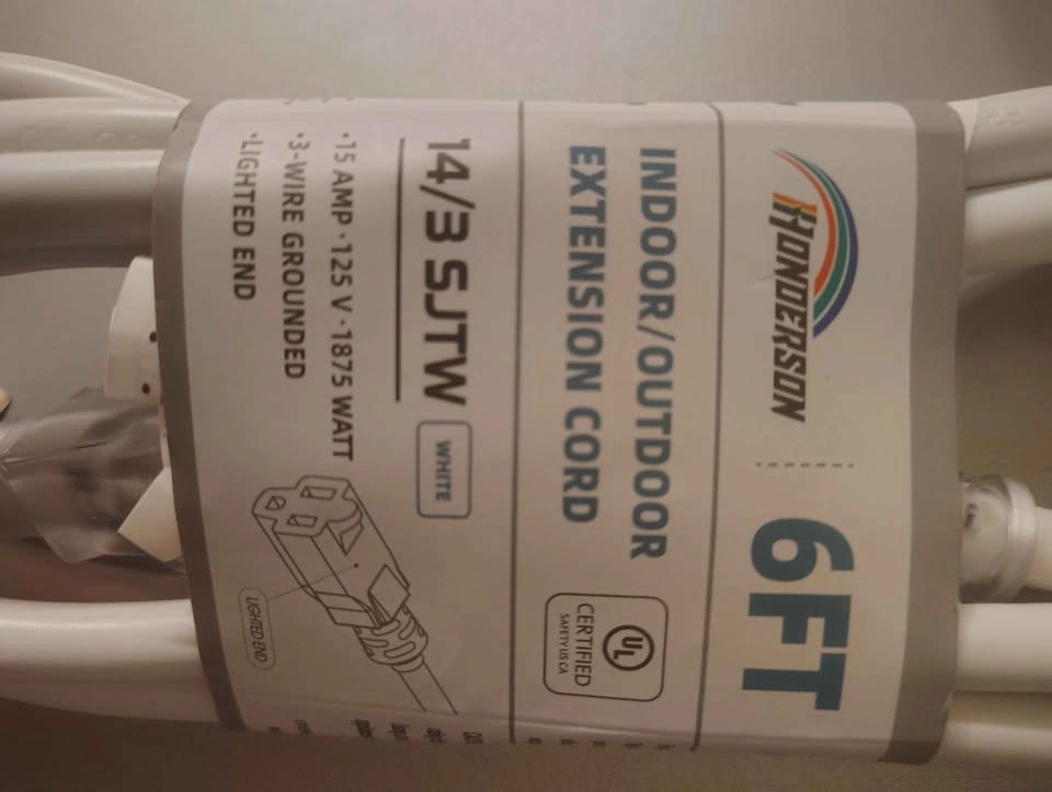 Honderson 6FT Heavy Duty Indoor/Outdoor Extension Cord (14/3 SJT - photo 3