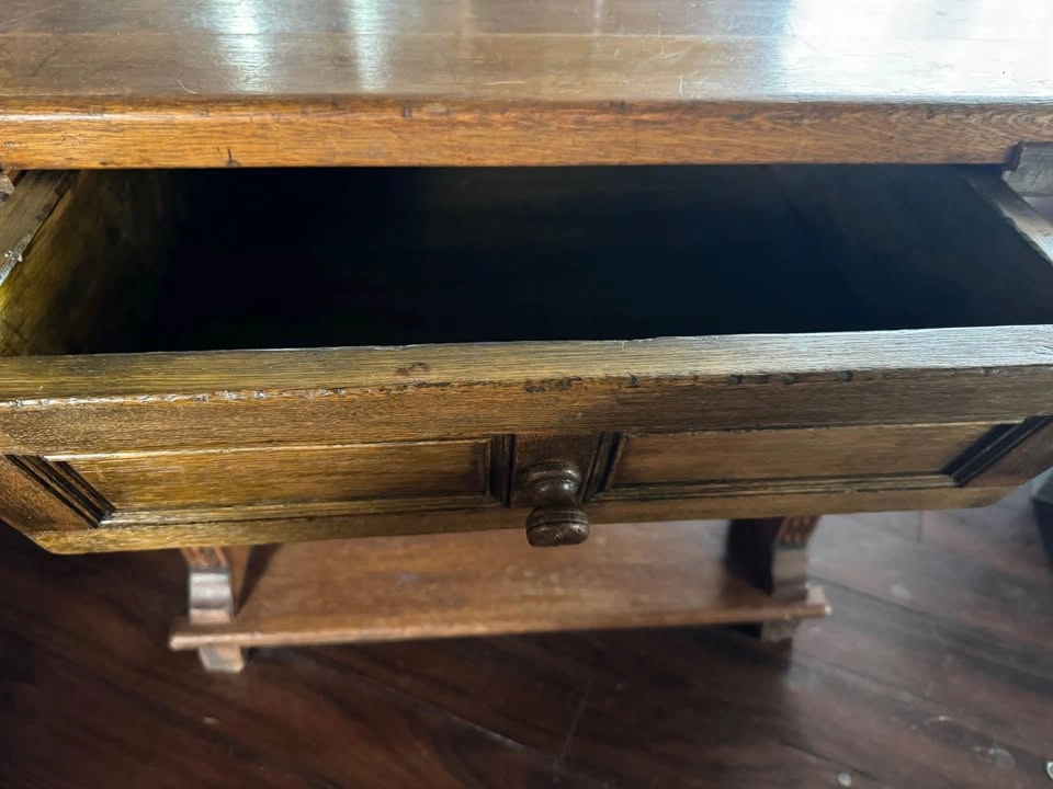 ANTIQUE oak desk/library table 19th to early 20th Century - photo 3