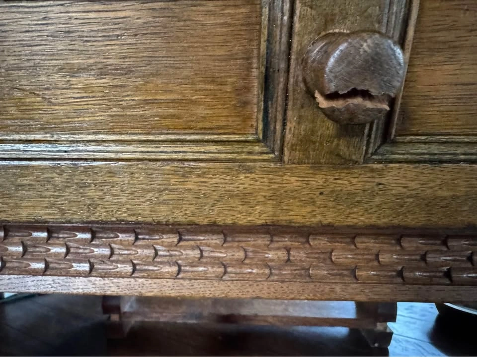 ANTIQUE oak desk/library table 19th to early 20th Century - photo 4