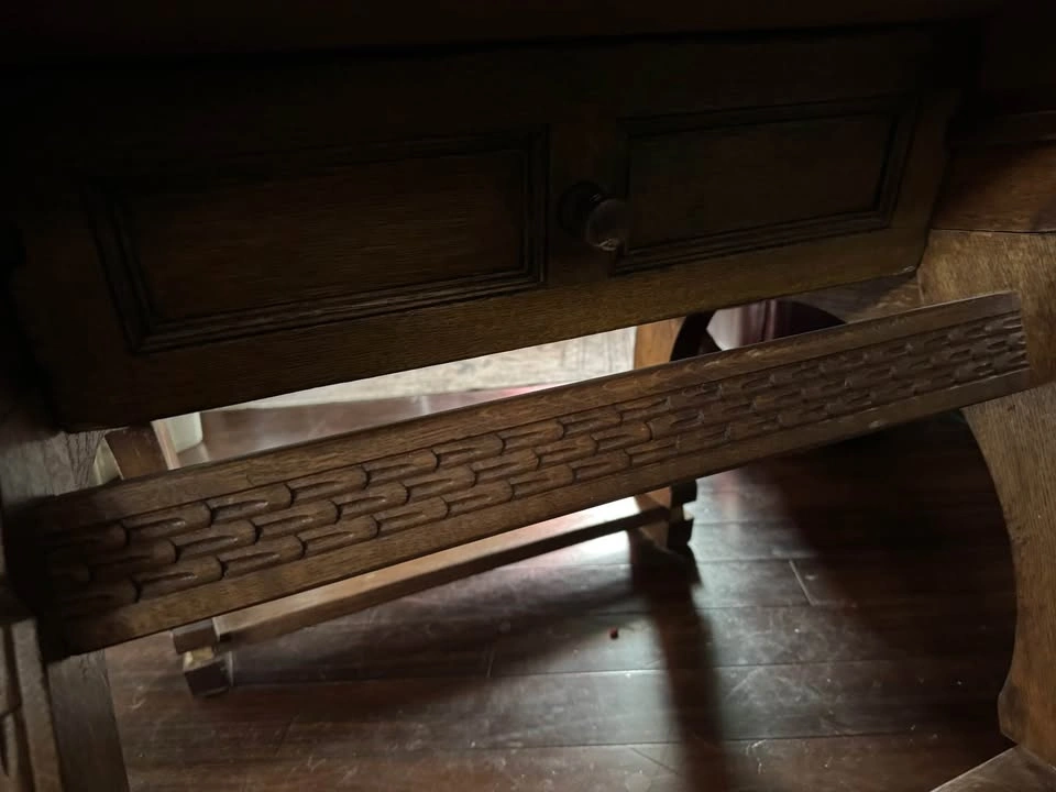 ANTIQUE oak desk/library table 19th to early 20th Century - photo 5