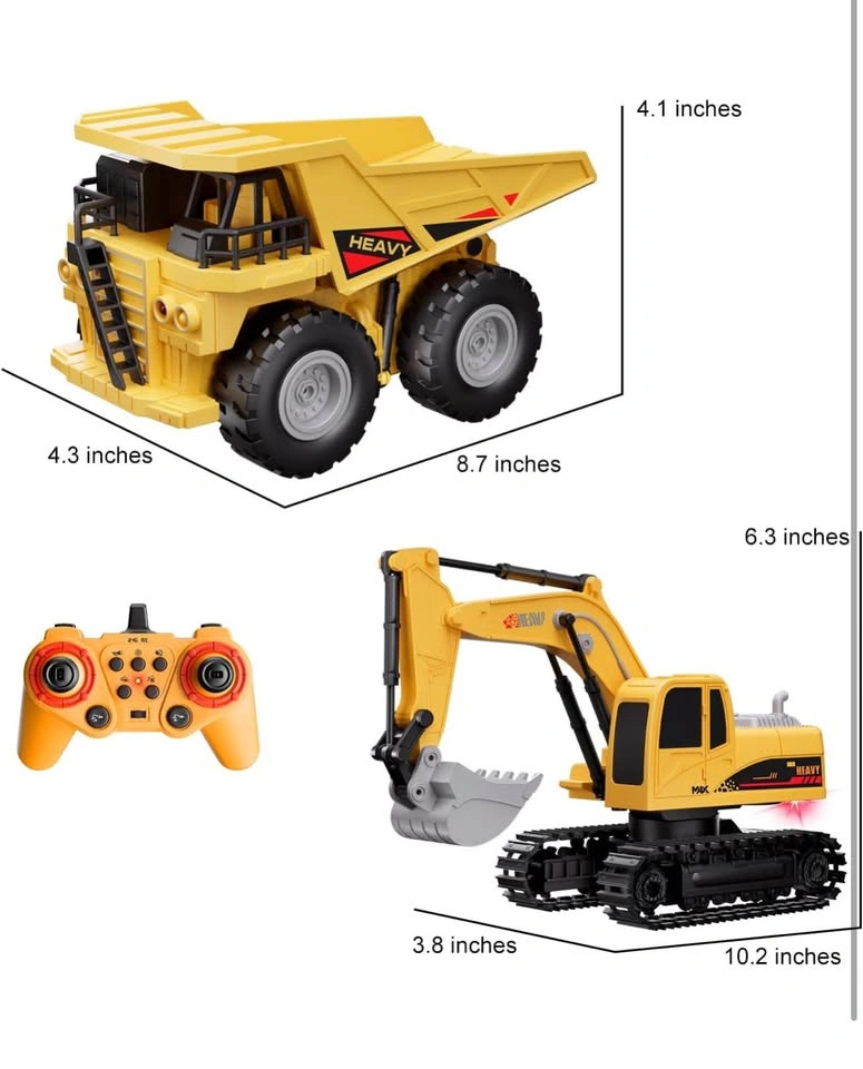 RC Excavator and Dump Truck Toy Set - photo 3