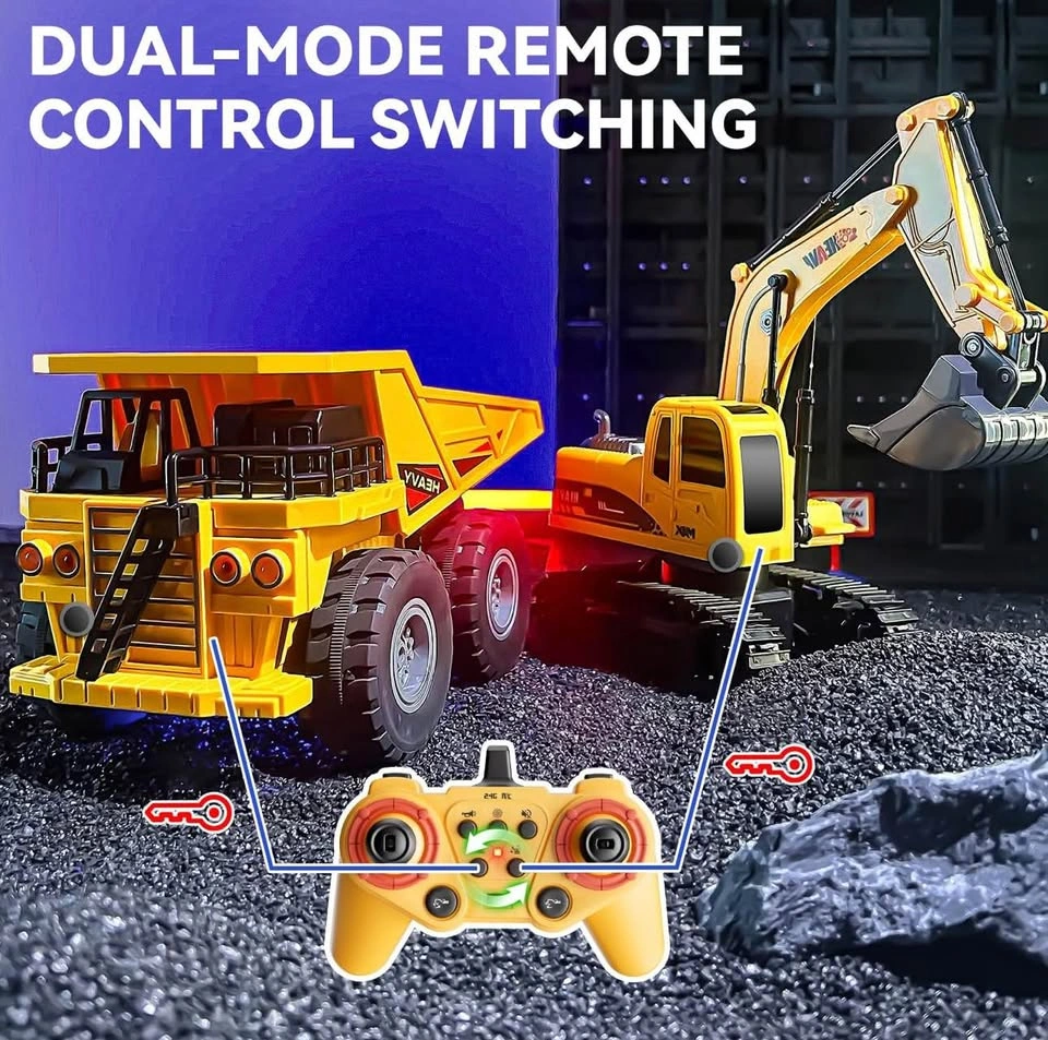 RC Excavator and Dump Truck Toy Set - photo 4