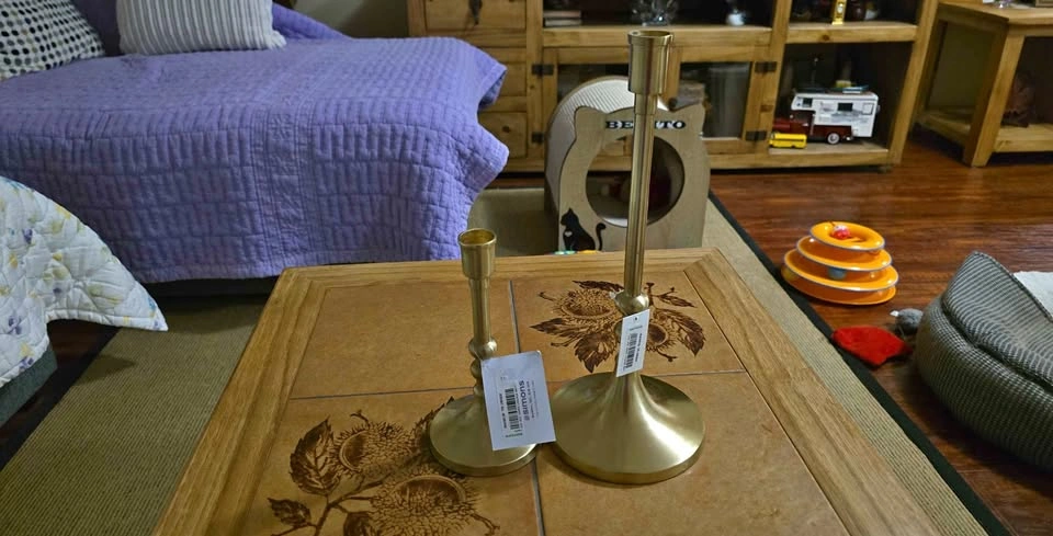 Simons Brass Candlestick Holders