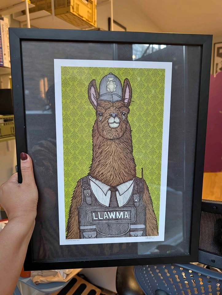 Framed professionally LLAWMA Chuck U print