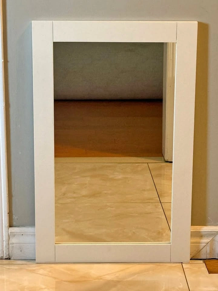 White Framed Mirror: $30 or best offer