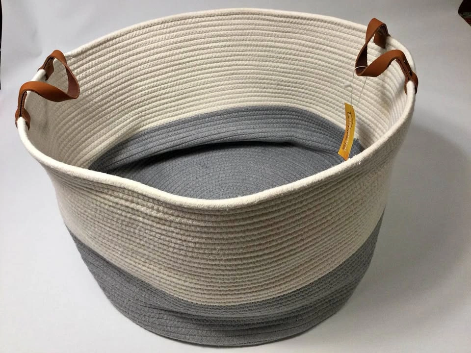 XXL Organihaus Cotton Laundry Storage Organizing Basket 20x13”