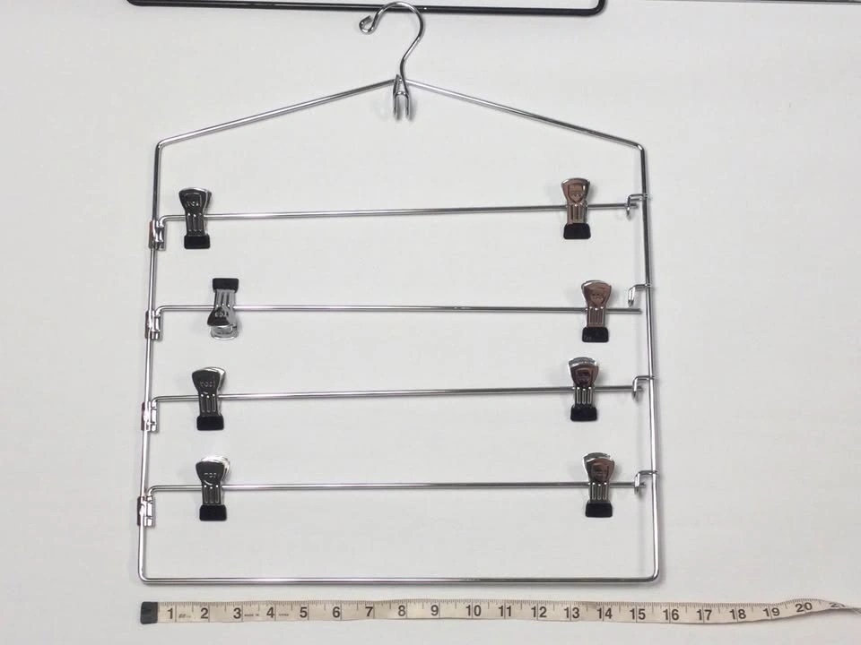 Chrome Steel Pants Skirts Hangers Layers Adjustable Clips - photo 4
