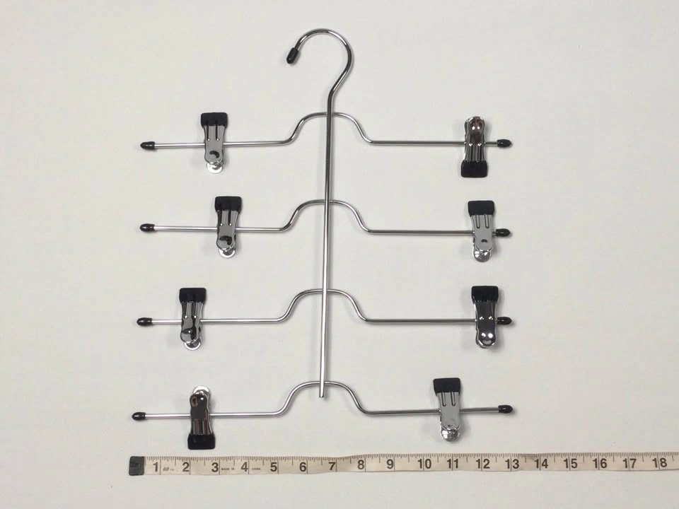 Chrome Steel Pants Skirts Hangers Layers Adjustable Clips - photo 5