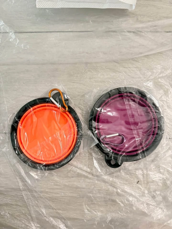 Silicone Pet Bowl Collapsible 2pcs