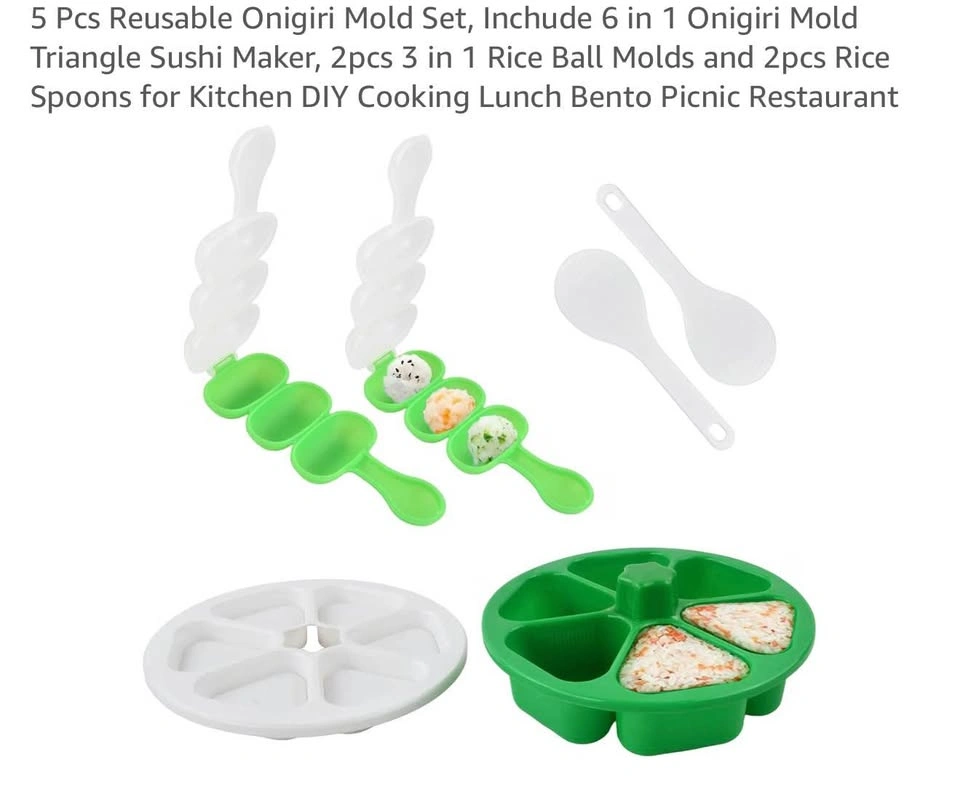 Onigiri Sushi Mold Set 5pcs - photo 2