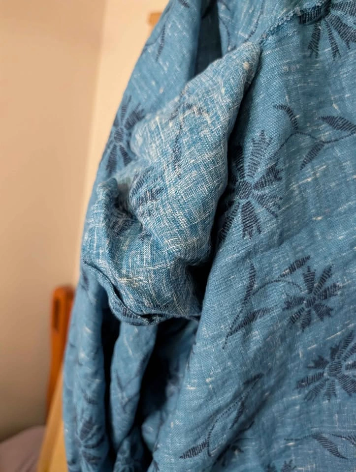 Gudrun Sjödén Blue Floral Linen Dress XXL - photo 4