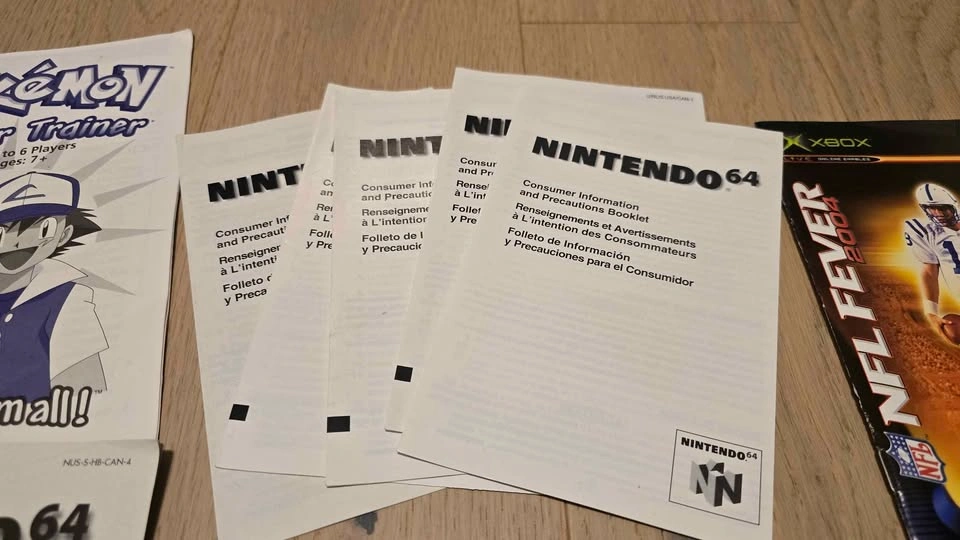 Nintendo 64, Wii, Xbox, and Game Gear Instruction Manuals - photo 3