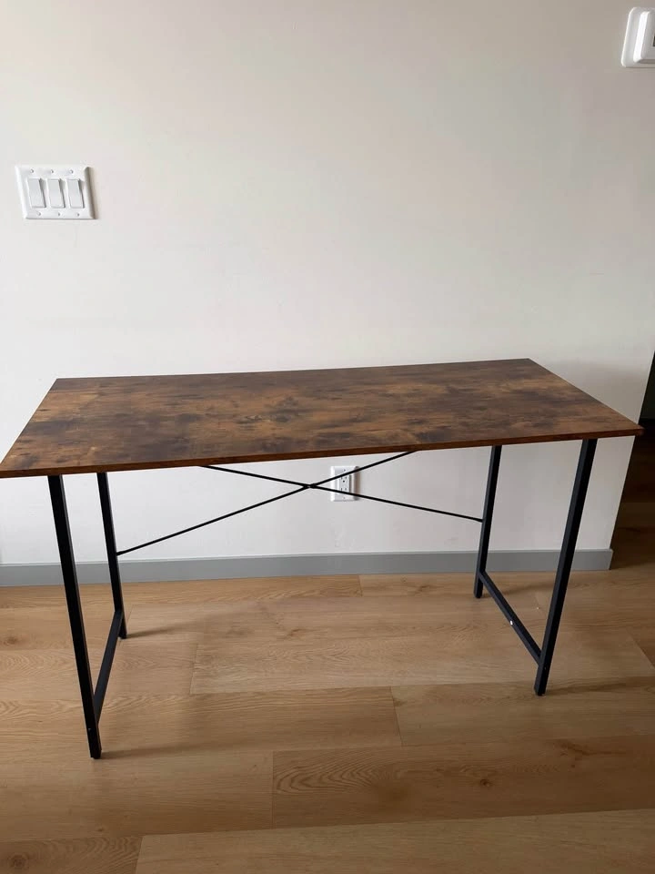 Rustic Wood and Metal Desk - photo 3