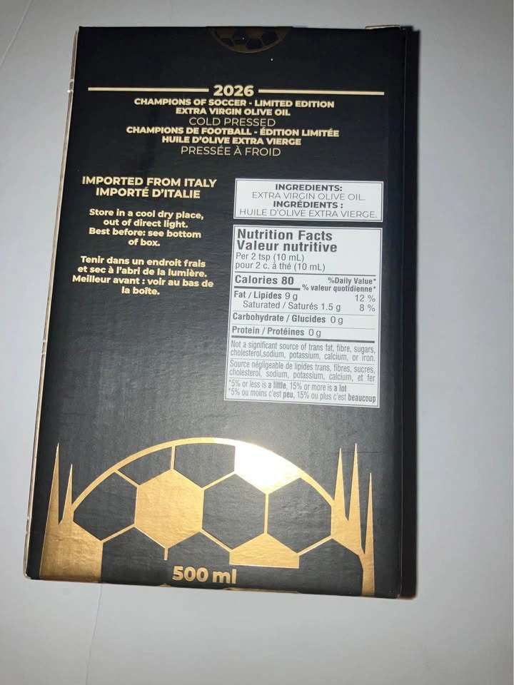 Champions of Soccer 2026 Limited Edition Italian Olive Oil 500mL - photo 4