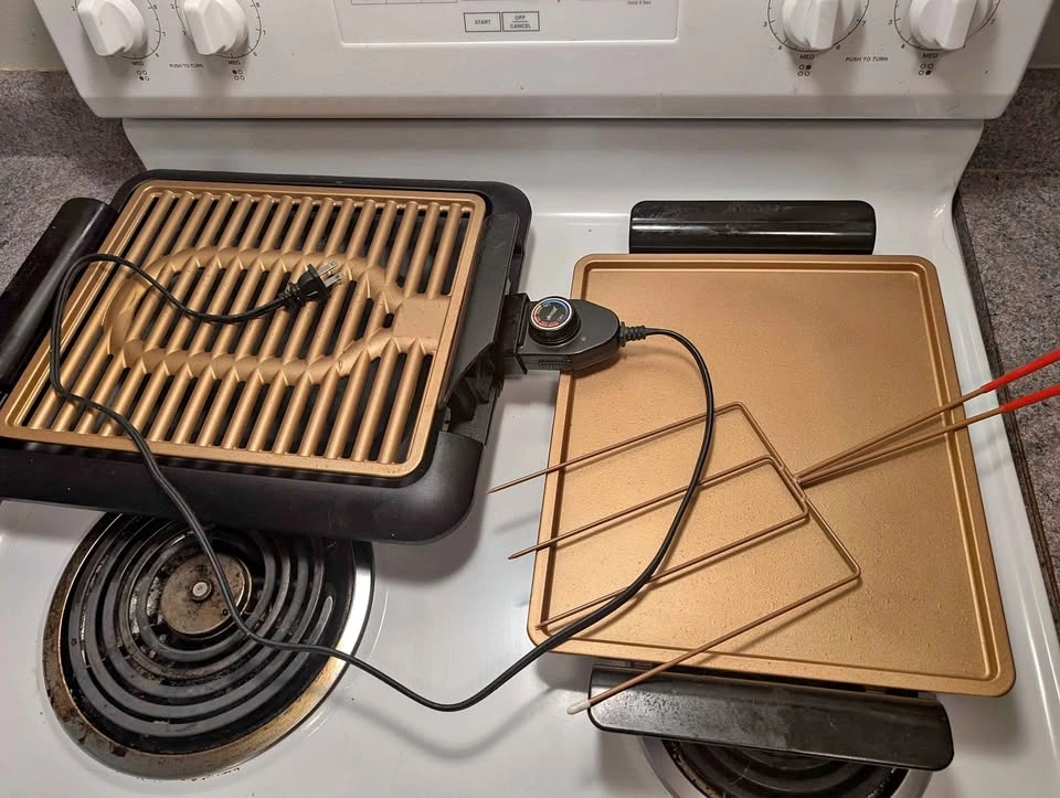 Gotham Steel Grill/Griddle and Sunbeam Mixmaster