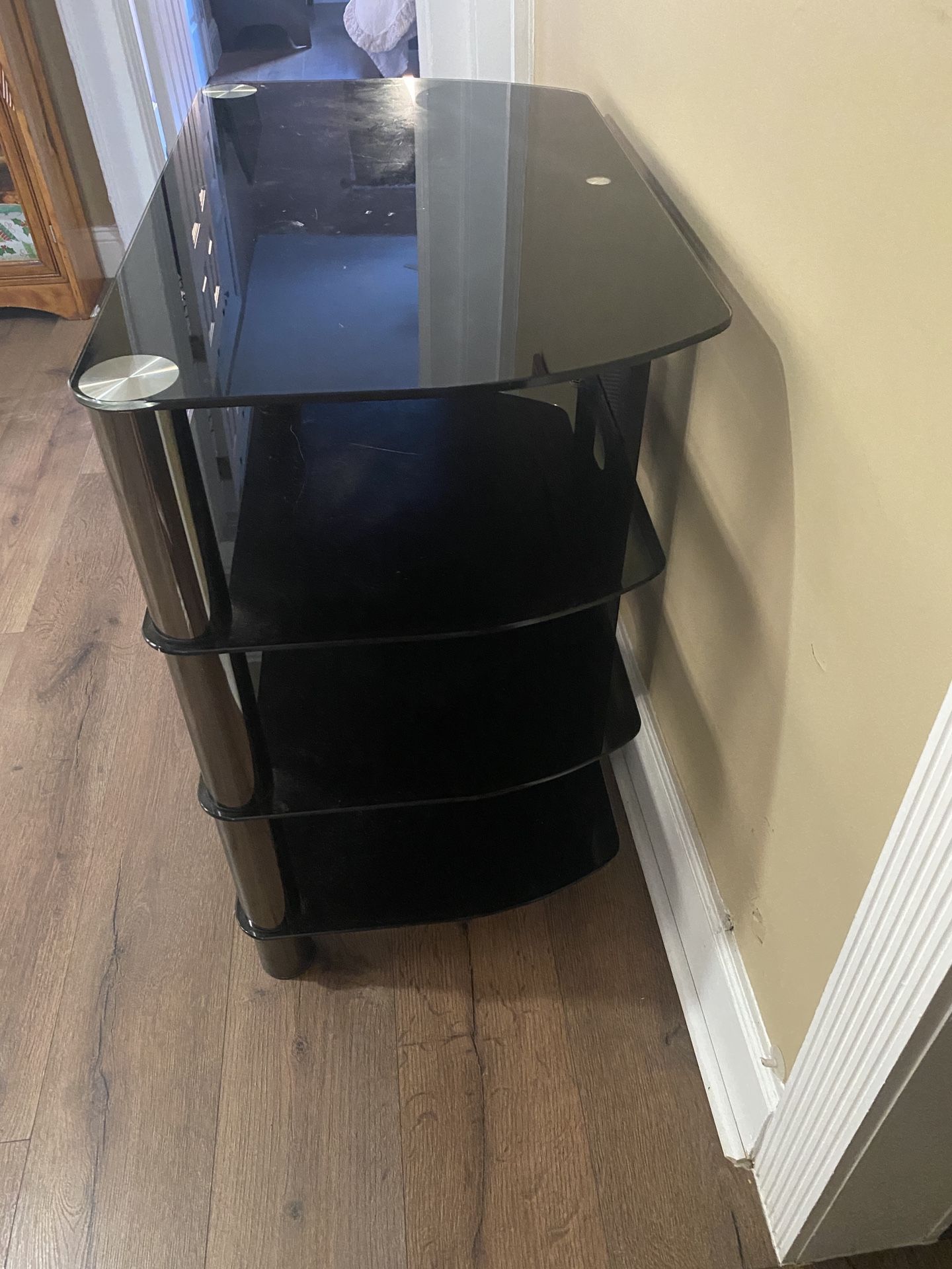 Black Glass Table - photo 2