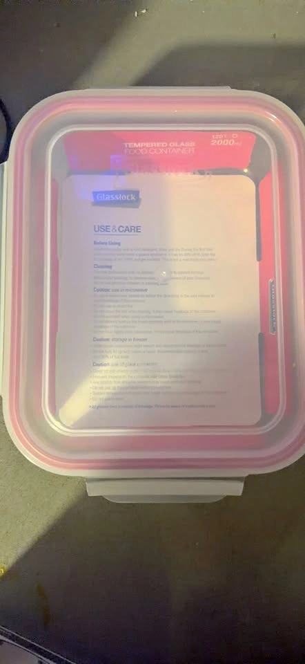 Glasslock Tempered Glass Food Container 2000ml