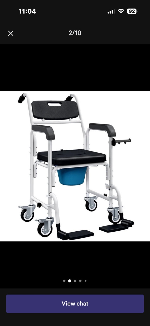NEW Toilet, Commode, Shower Chair with Wheels - photo 2