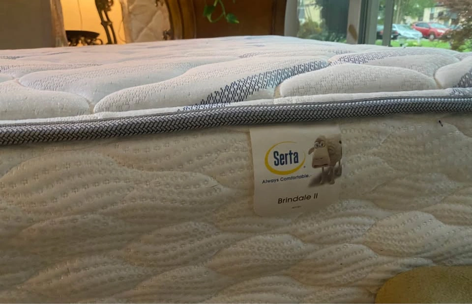 Twin Mattress $55, Metal frame with wheels $30 - photo 3