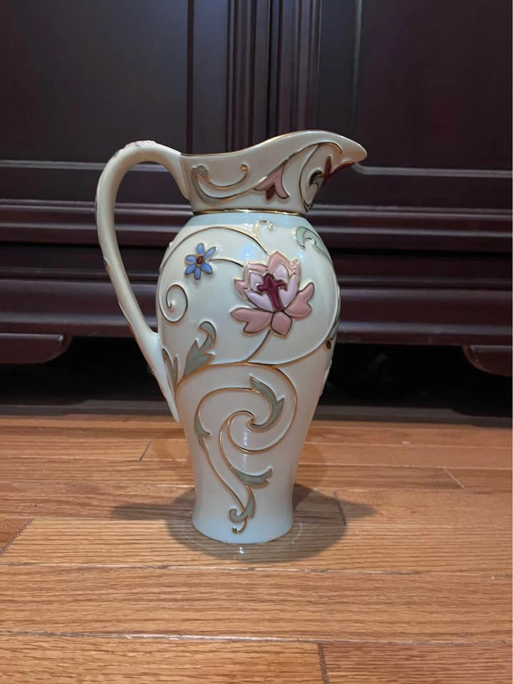 Lenox Gilded Garden Pitcher & Tray Set Floral Gold Accents - photo 2
