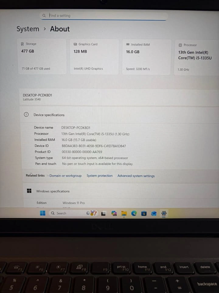 Dell Latitude 3540 Laptop - i5-1335U, 16GB RAM, 512GB SSD - photo 2
