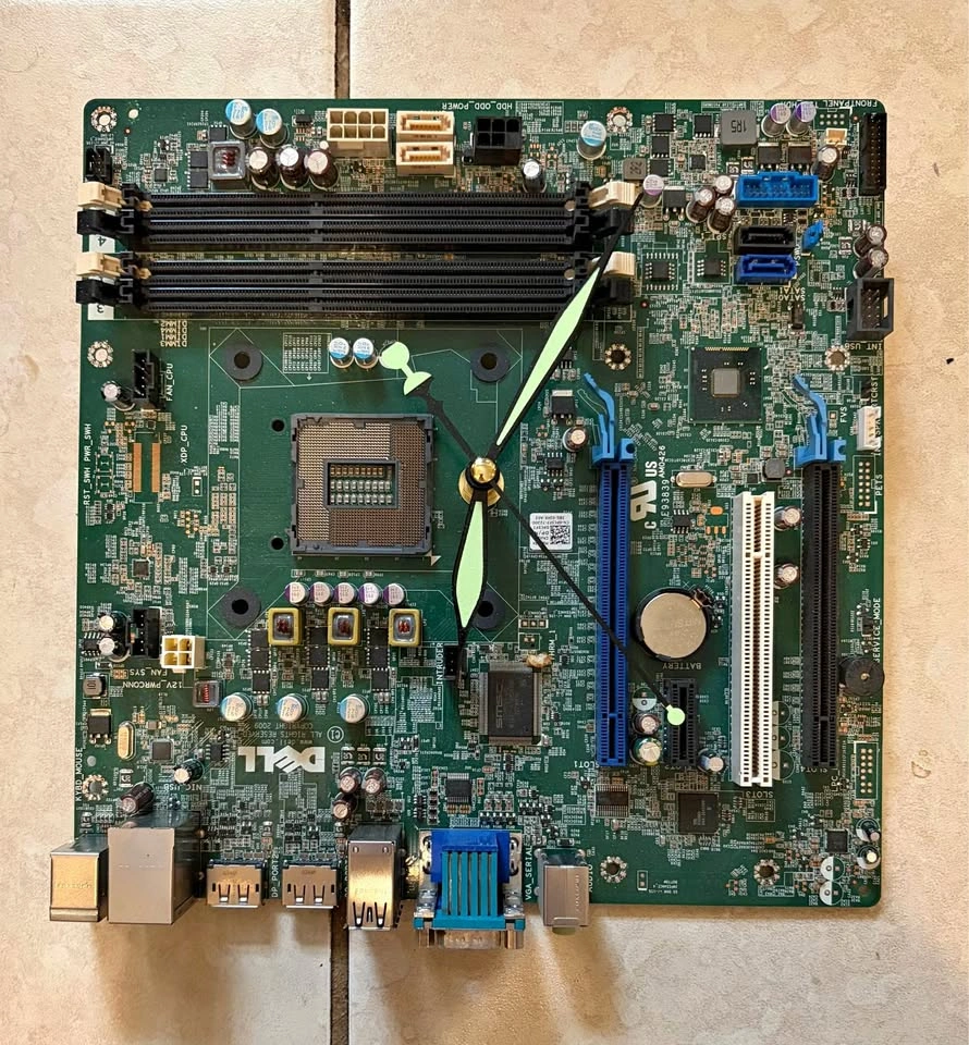 10x10 Dell Motherboard Wall Clock