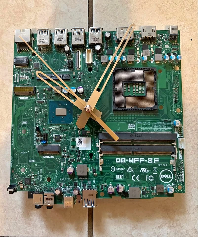 7x7 Dell Motherboard Wall Clock